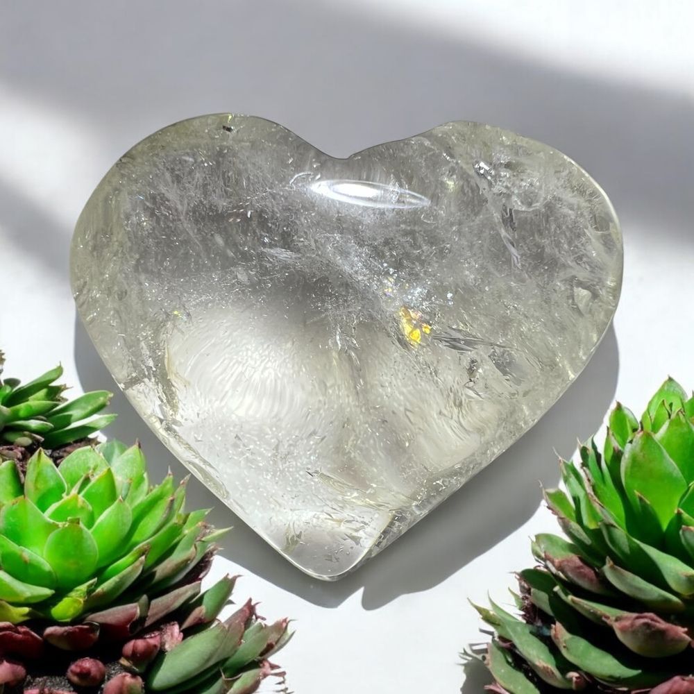 Citrine Crystal Heart Carving